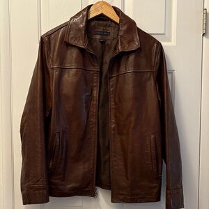 Vintage Men's Banana Republic Brown Leather Jacket size small